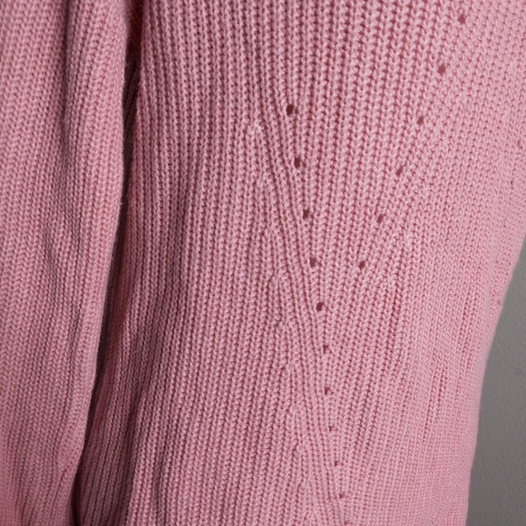 ✨M Magaschoni Pink Oversized Sweater Cashmere Wool Cotton Modal Blend Size M - Picture 5 of 8